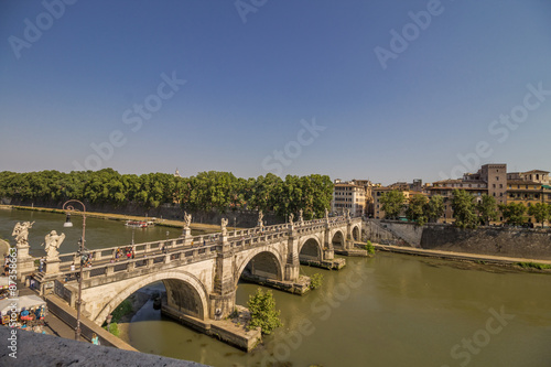 Aussicht auf die Engelsbrücke in Rom