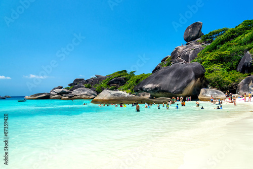 clear water beautiful sea like a heaven at Similan island  Phang