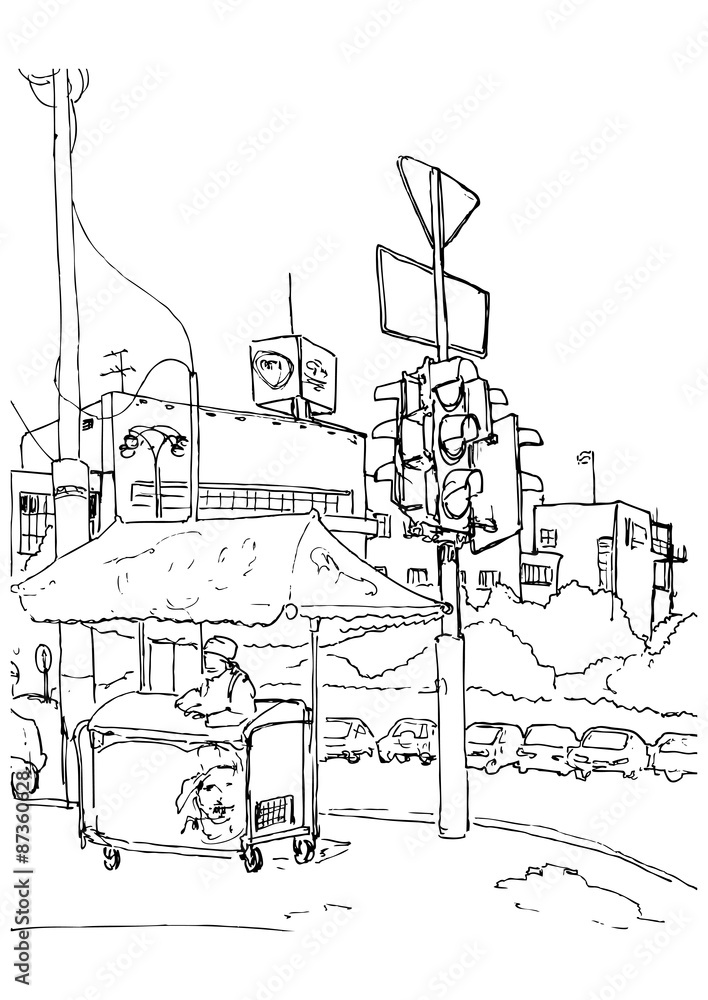 Fototapeta premium urban sketch