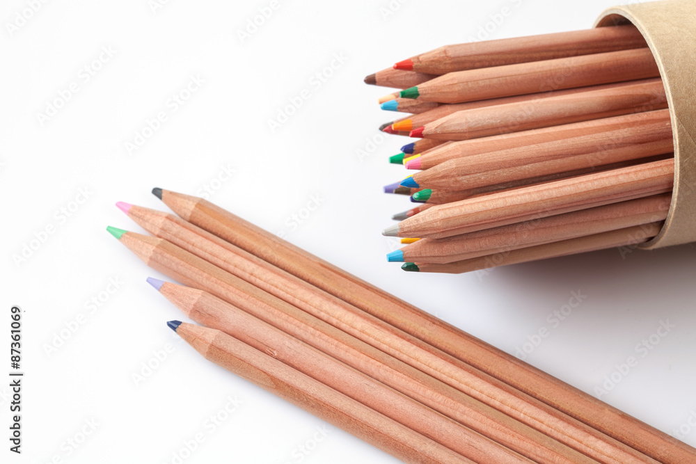 color pencil on white background color pencil on white background