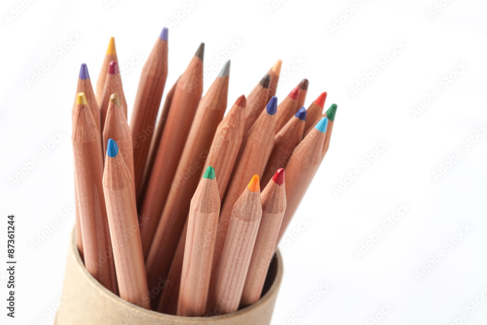 color pencil on white background color pencil on white background
