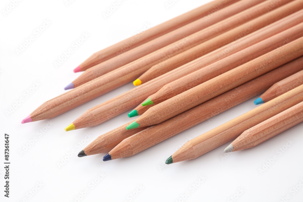 color pencil on white background color pencil on white background