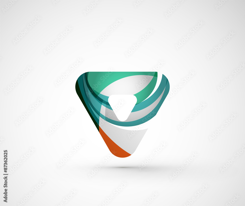 Abstract geometric company logo triangle, arrow Abstract geometric company logo triangle, arrow