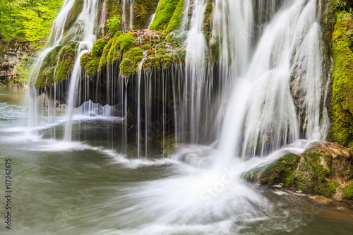 Bigar Cascade Falls in Nera Beusnita Gorges National Park  Romania