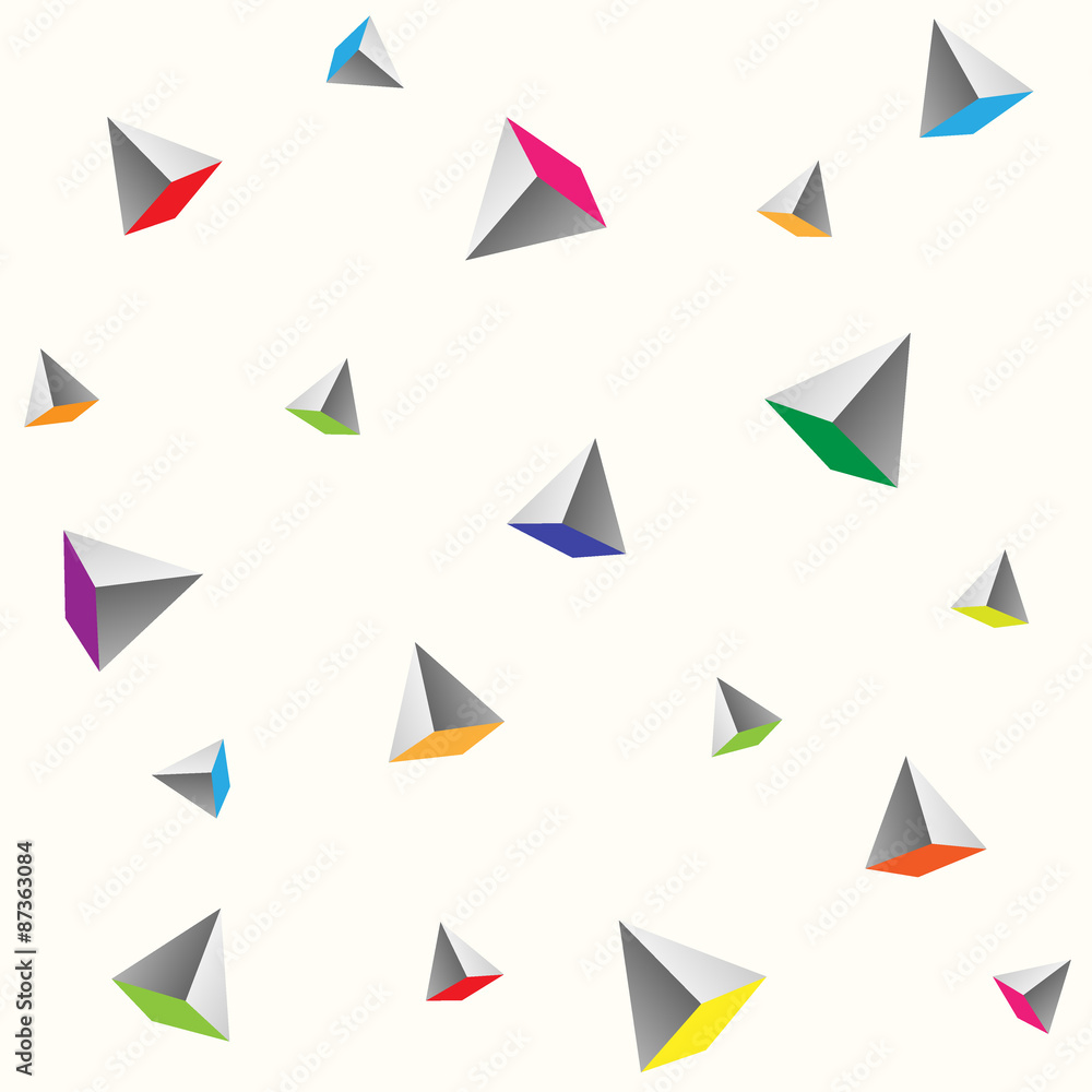 Geometric seamless pattern with pyramids. Geometric seamless pattern with pyramids.