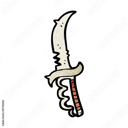 cartoon evil looking knife