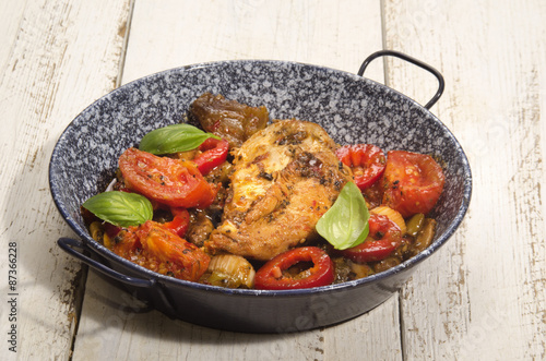 mediterranean chicken fillet with vegetable