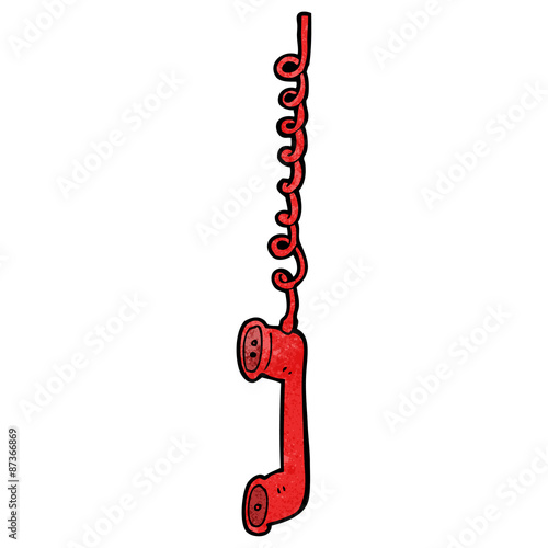 cartoon telephone receiver