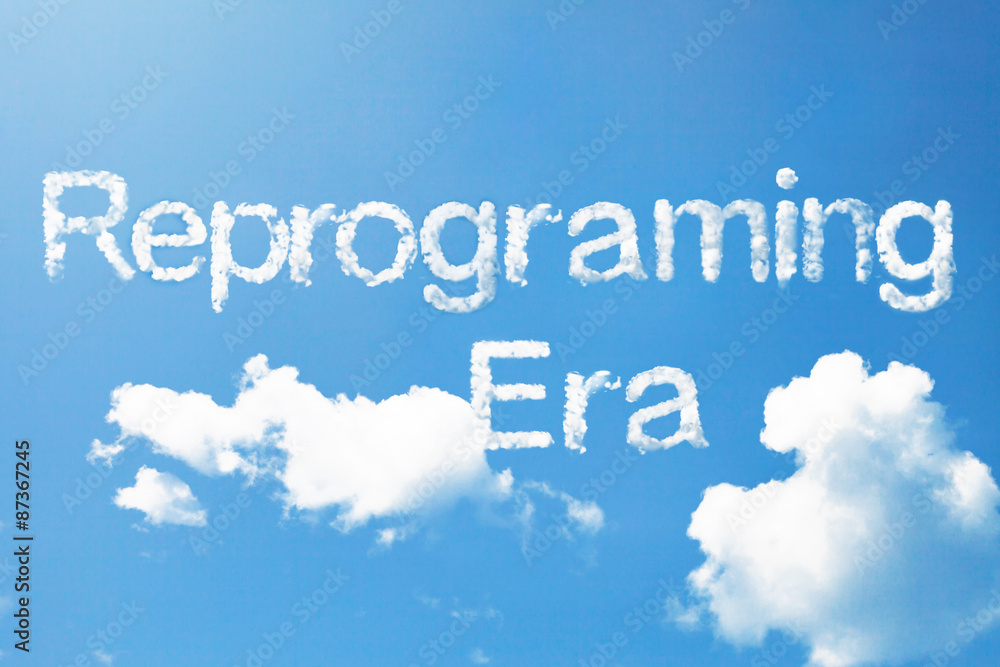 Reprograming Era a cloud word on sky