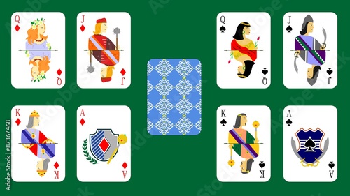 beautiful and original set of designer playing cards.