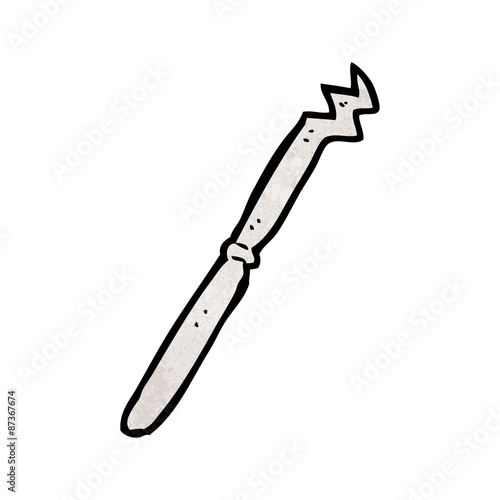 cartoon bent knife