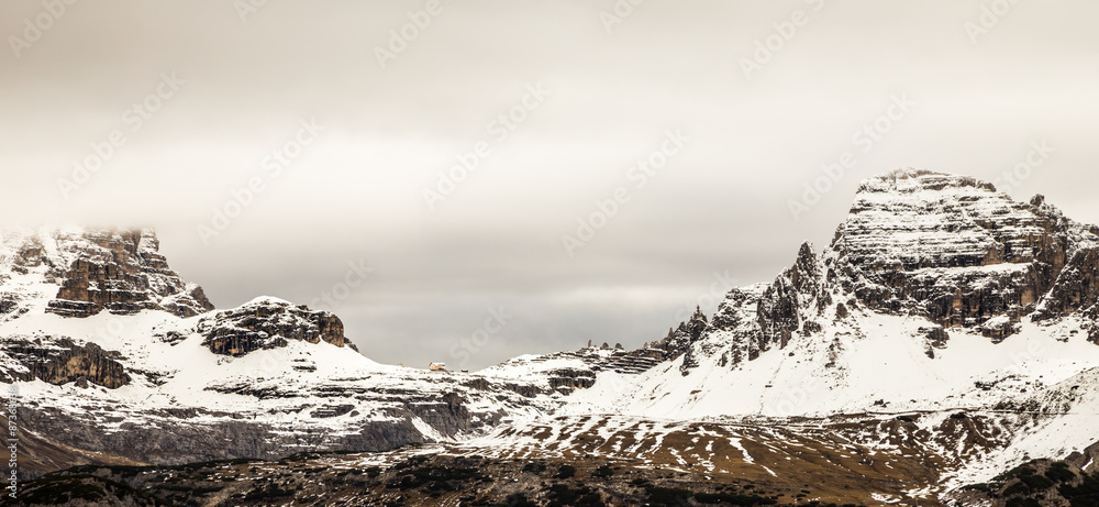 alpine peak with snow