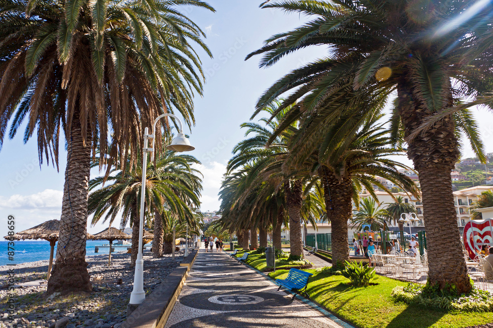 Beach in Santa Cruz, Madeira island, Portugal