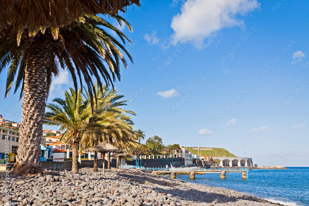 Fototapeta premium Beach in Santa Cruz, Madeira island, Portugal
