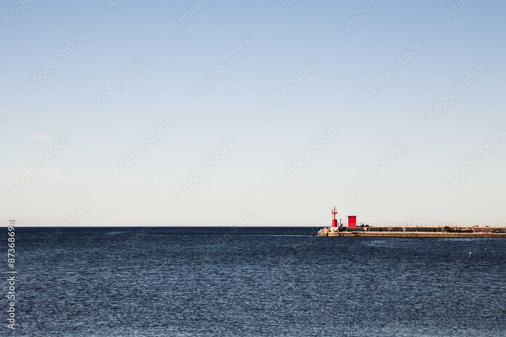Fototapeta premium winter morning at the port of Trieste