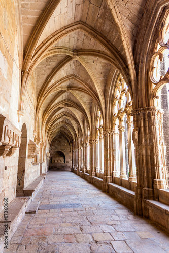 view of the cloister of Monastery of Santa Maria de Santes Creus