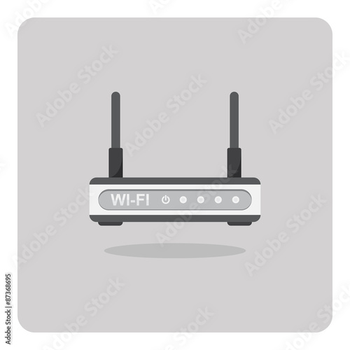 Vector of flat icon, wifi router on isolated background