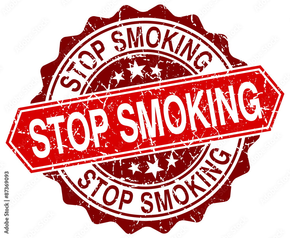stop smoking red round grunge stamp on white stop smoking red round grunge stamp on white