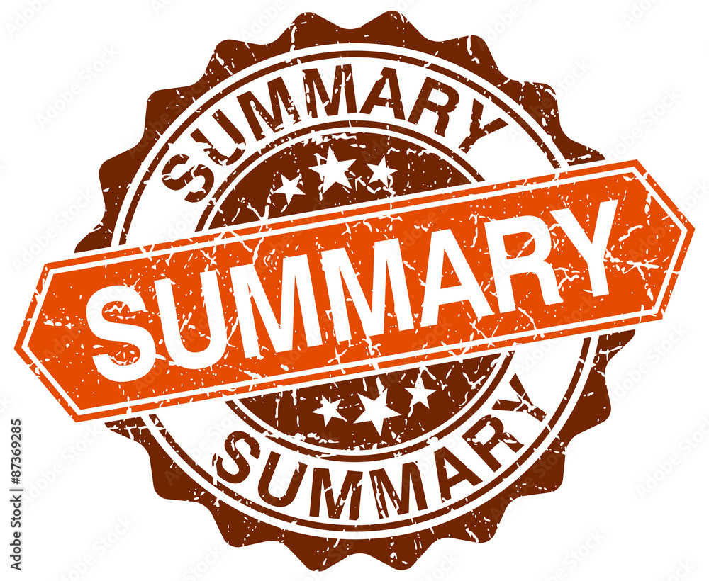 Obraz premium summary orange round grunge stamp on white