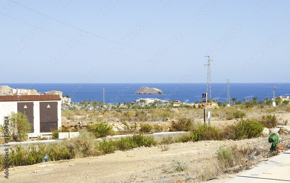 Paraje agreste de la costa de Almería, España