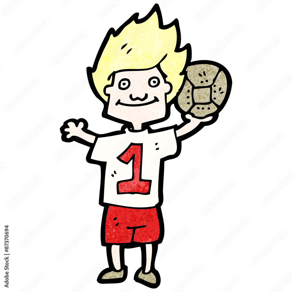 Obraz premium cartoon soccer player