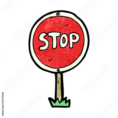 cartoon stop symbol