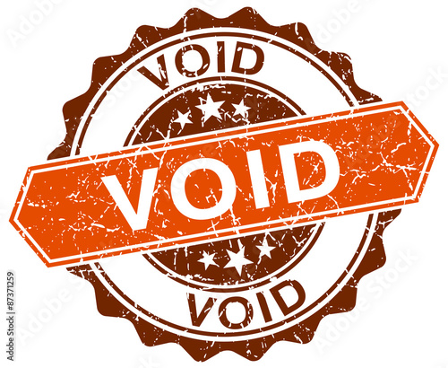void orange round grunge stamp on white