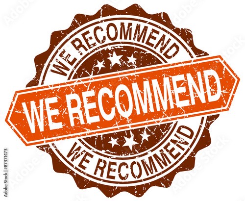 we recommend orange round grunge stamp on white