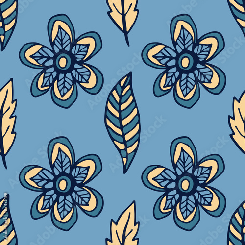 Seamless pattern with leaves. 