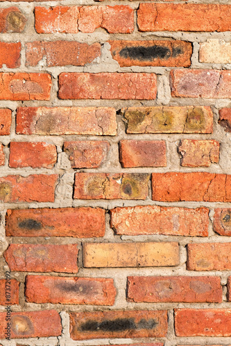 background texture of red brick wall