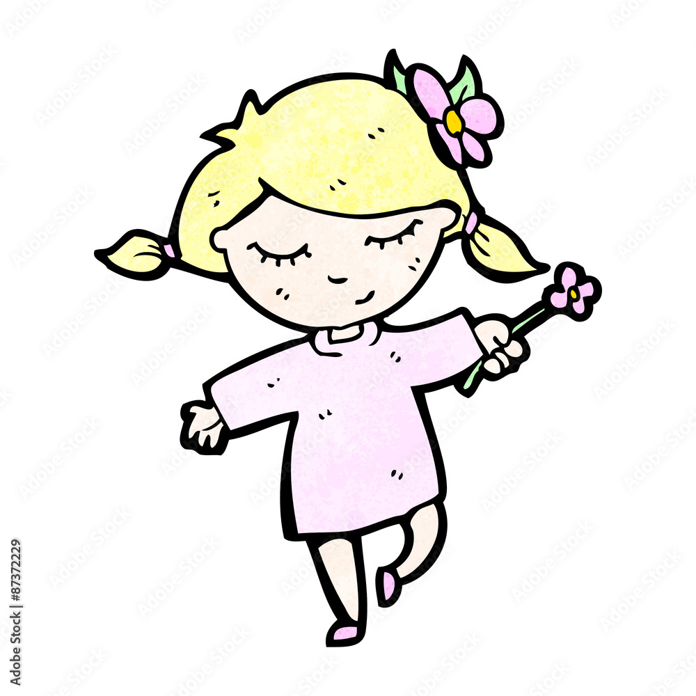 cartoon happy blond girl cartoon happy blond girl