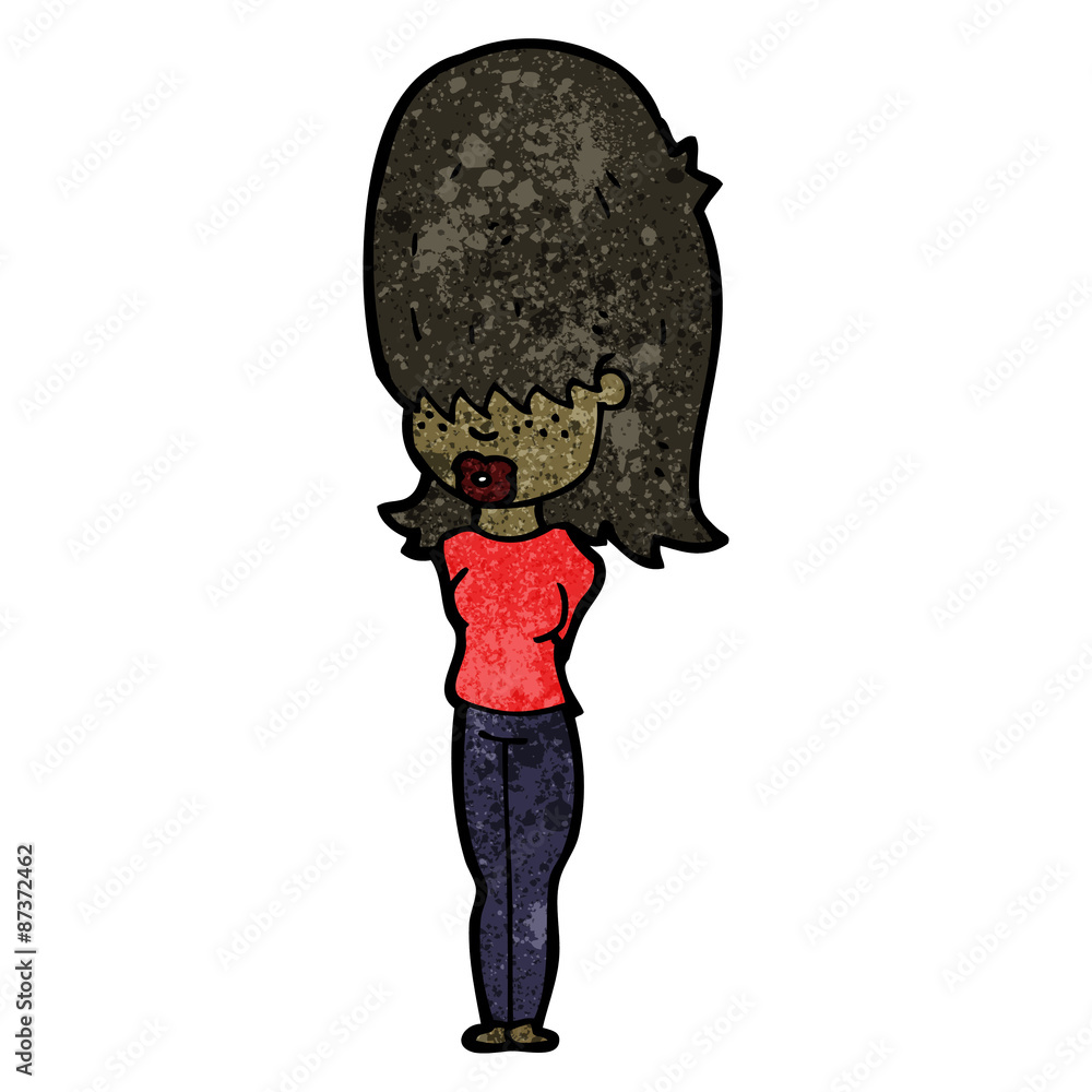 cartoon teen girl with big hair cartoon teen girl with big hair