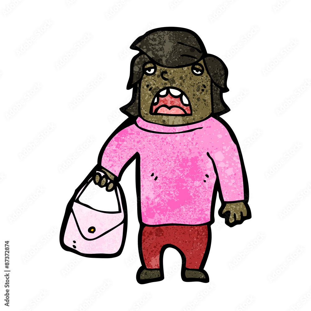 Obraz premium cartoon person with bag