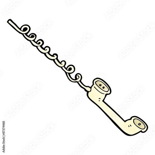 cartoon telephone receiver