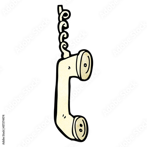 cartoon telephone receiver