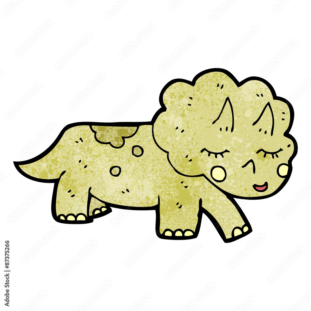 Obraz premium cartoon triceratops