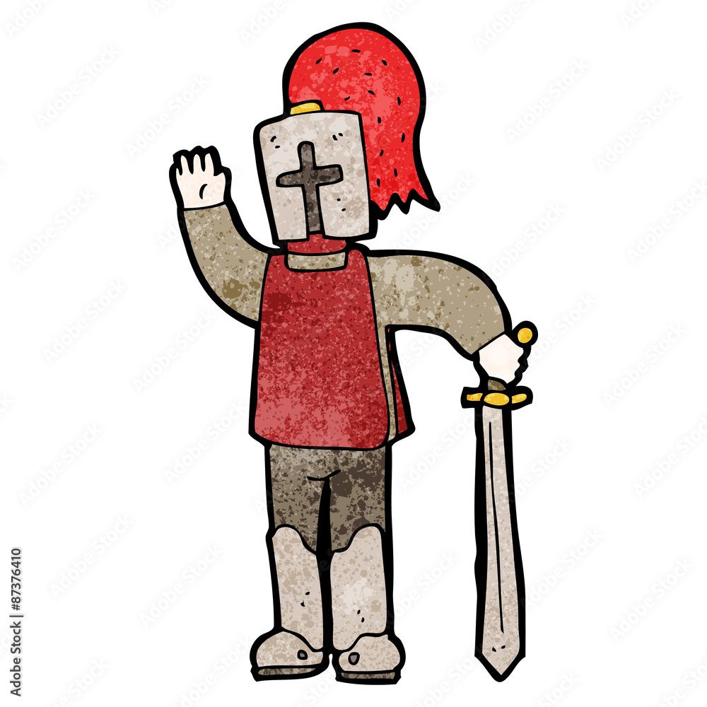 Obraz premium cartoon medieval knight