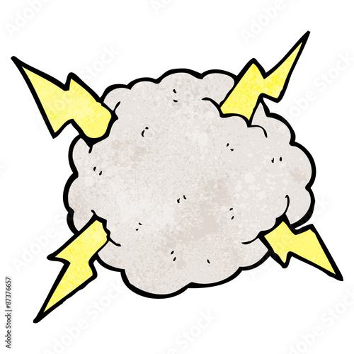 cartoon thunder cloud