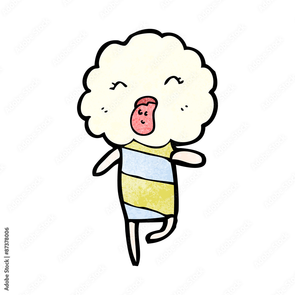 cute cloud head creature sticking out tongue cute cloud head creature sticking out tongue