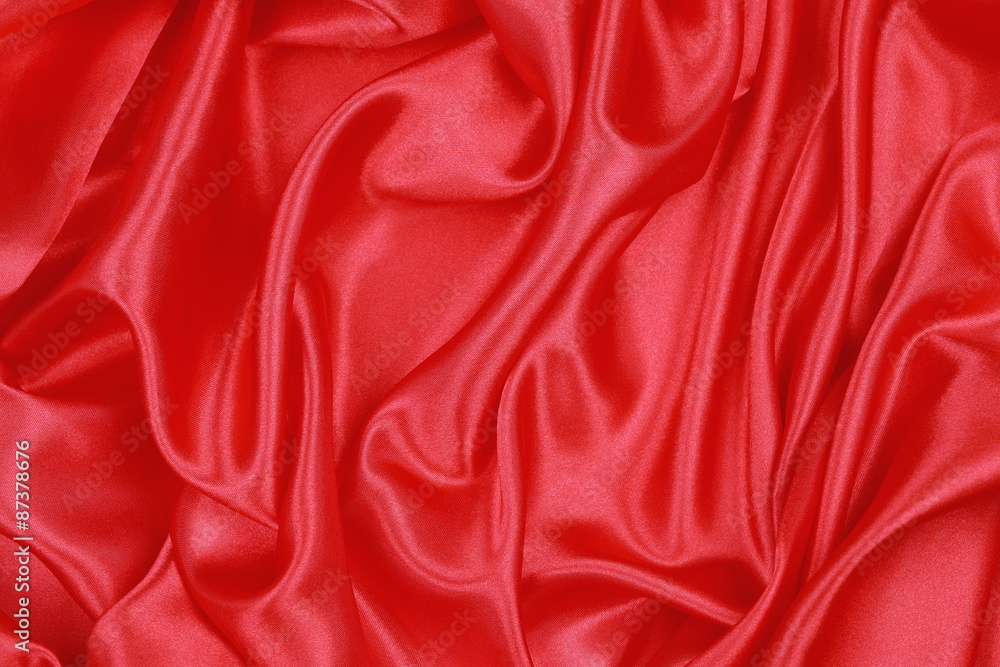 Red Silk cloth of wavy abstract background Red Silk cloth of wavy abstract background