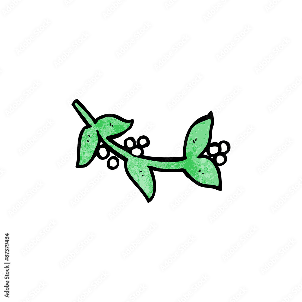 Fototapeta premium cartoon mistletoe
