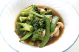 mixed vegetables in oyster sauce