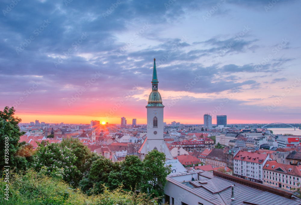 Cityscape of Bratislava, Slovakia.