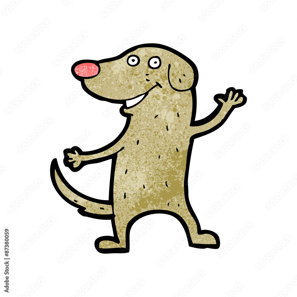 Fototapeta premium cartoon happy dog