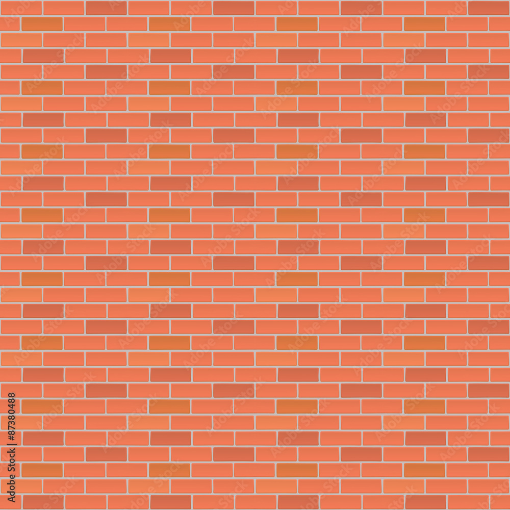 Red brick wall. Red brick wall.