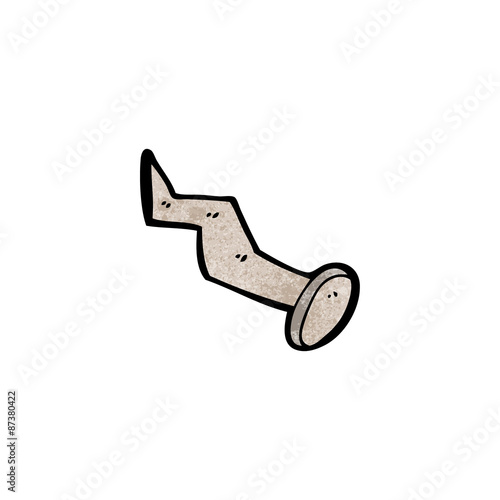 cartoon bent nail