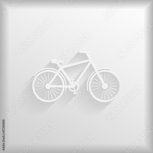 Paper bicycle with shadow