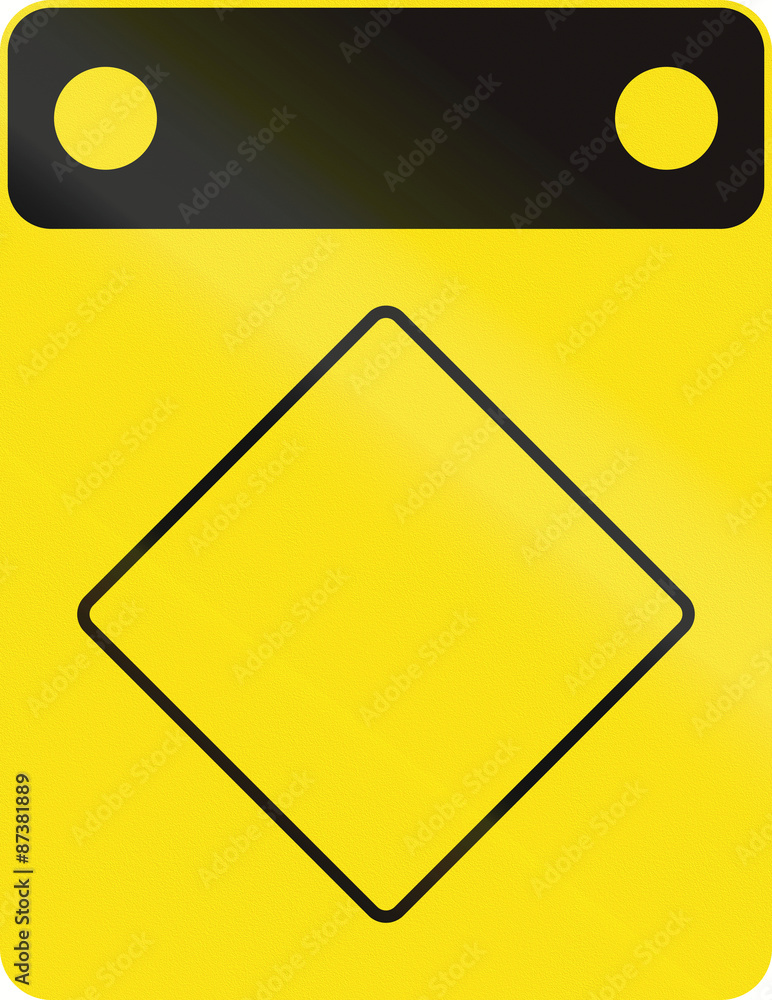 An Australian template for a warning sign used in Victoria An Australian template for a warning sign used in Victoria