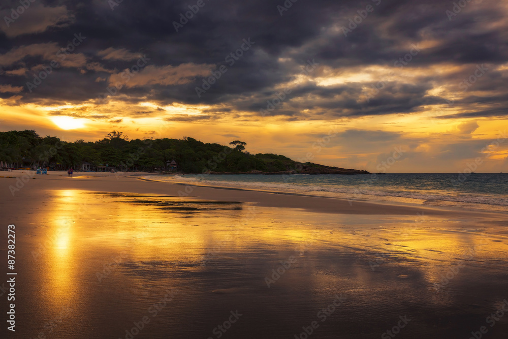 Beach in sunrise, Thailand