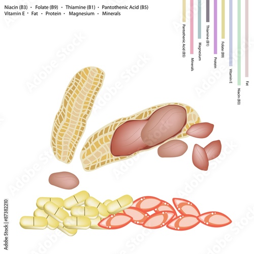 Peanuts Pods with Vitamin B3, B9, B1, B5 and E